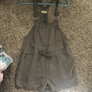 Thread and supply olive overalls